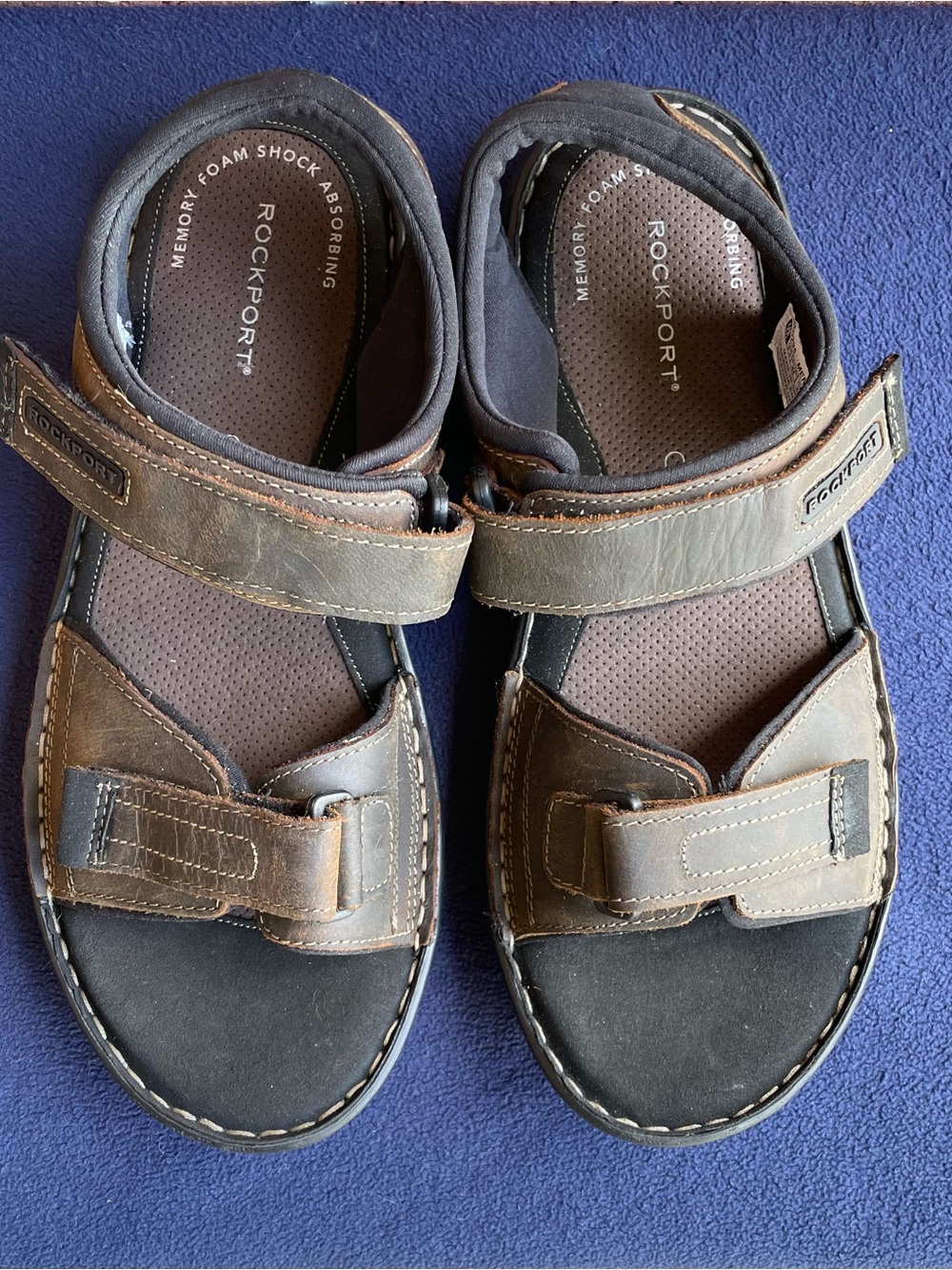Rockport Men's Leather Darwyn Quarter Strap Sandals